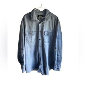 Outdoor Life Mens Long Sleeve Denim Shirt- XL